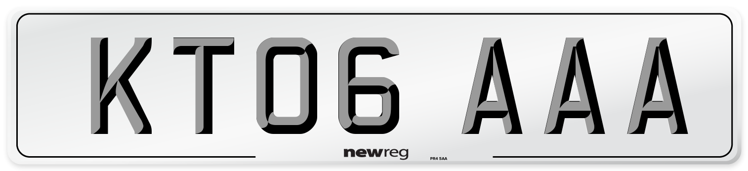 KT06 AAA Number Plate from New Reg